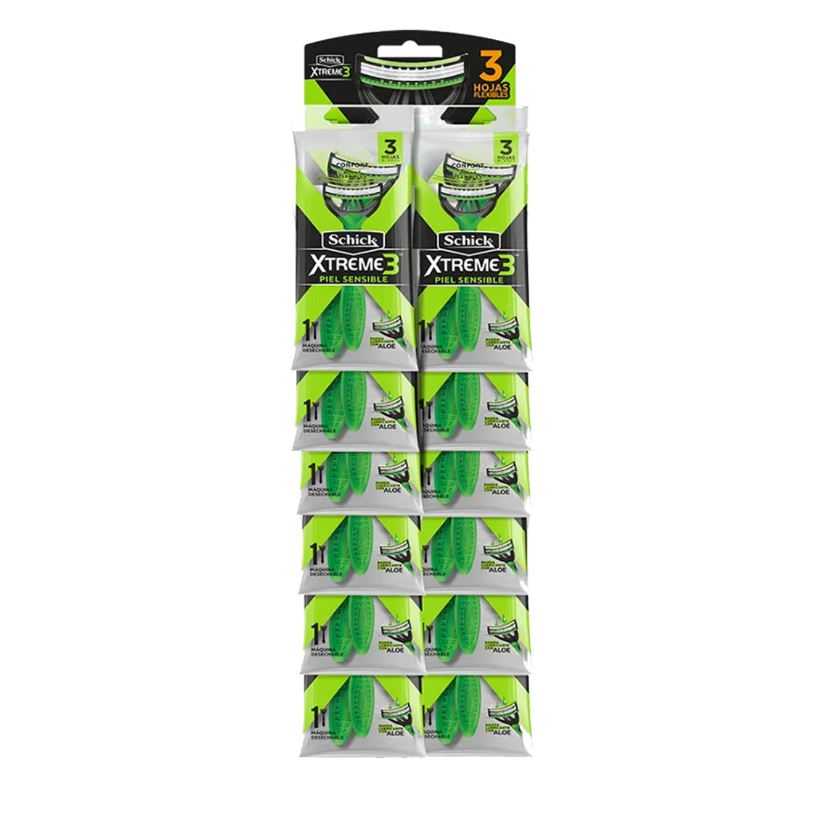 RASTRILLOS SCHICK XTREME 3 PIEL SENSIBLE C/12