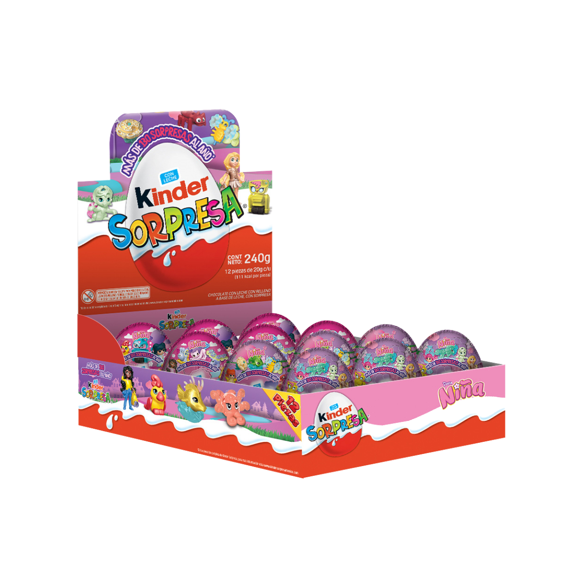 CHOCOLATE KINDER SORPRESA NIÑA T12