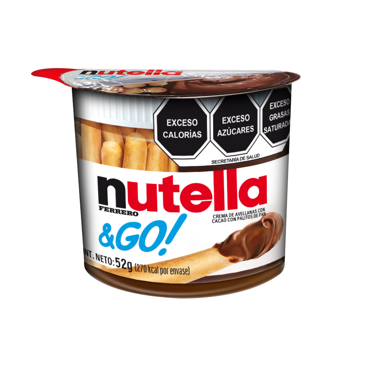CREMA DE AVELLANAS NUTELLA GO C/6/52 GR