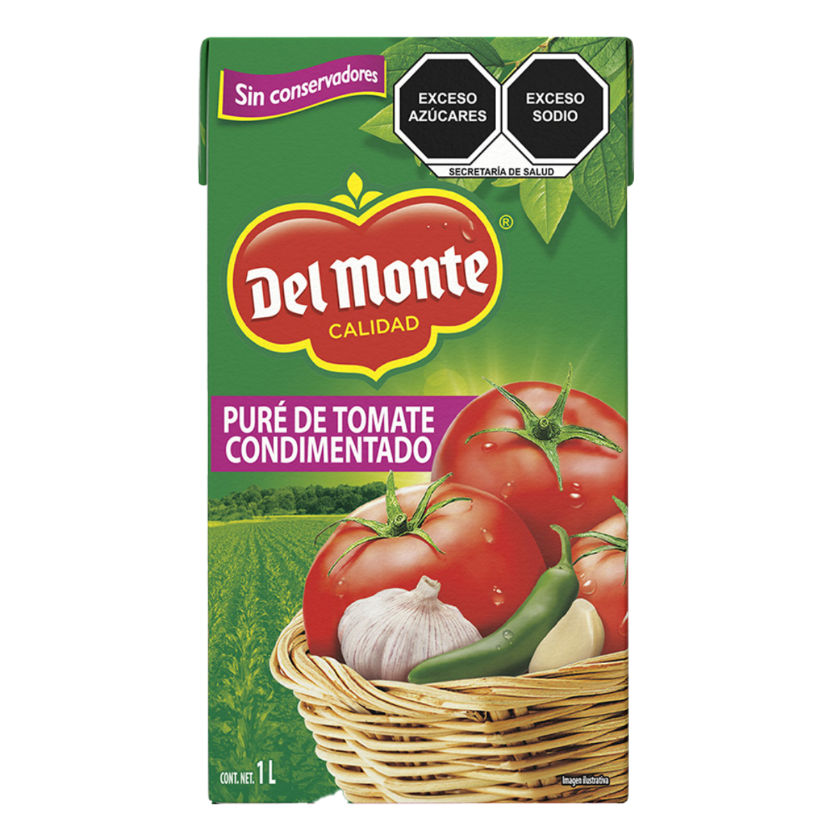 PURÉ DE TOMATE CONDIMENTADO DEL MONTE 1 LT
