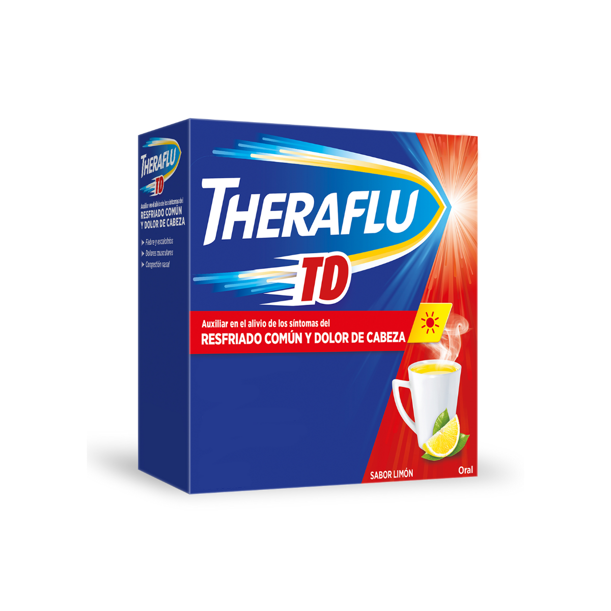 ANTIGRIPAL THERAFLU ROJO C/10 SOBRES - 650 MG