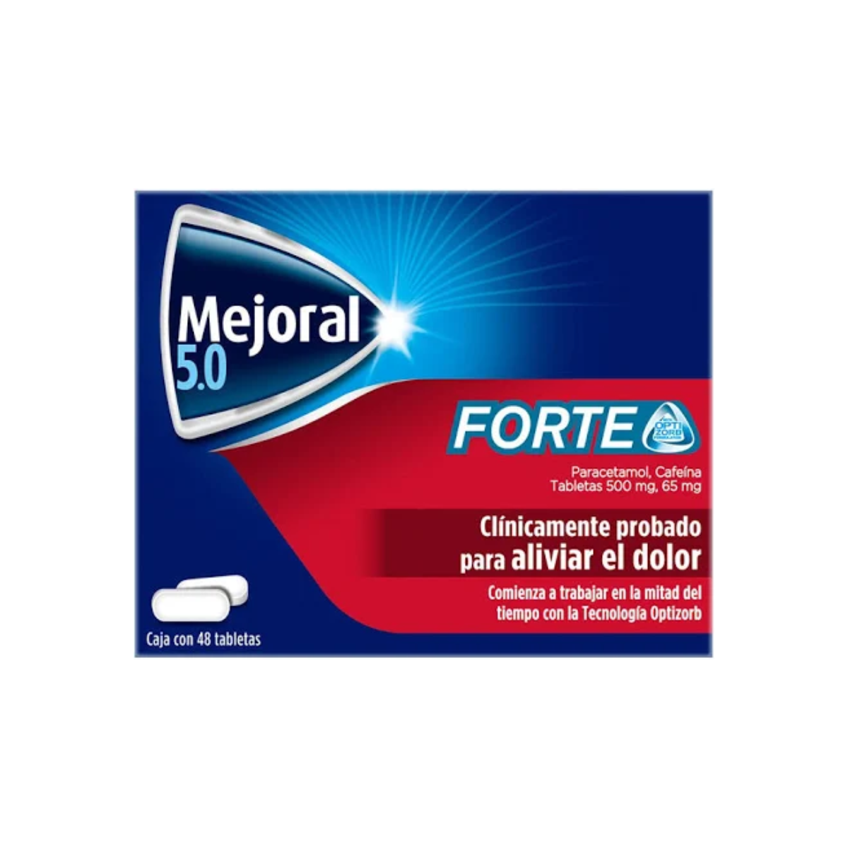 ANALGÉSICO MEJORAL 5.0 FORTE C/12 TABLETAS - 500 MG