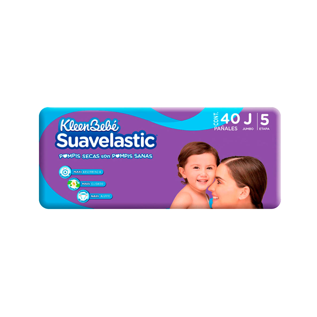 PAÑALES KLEENBEBÉ SUAVELATIC JUMBO C/40