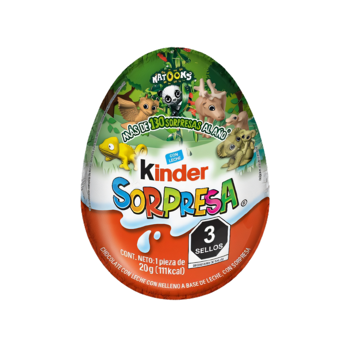 CHOCOLATE KINDER SORPRESA NATOONS 20 GR
