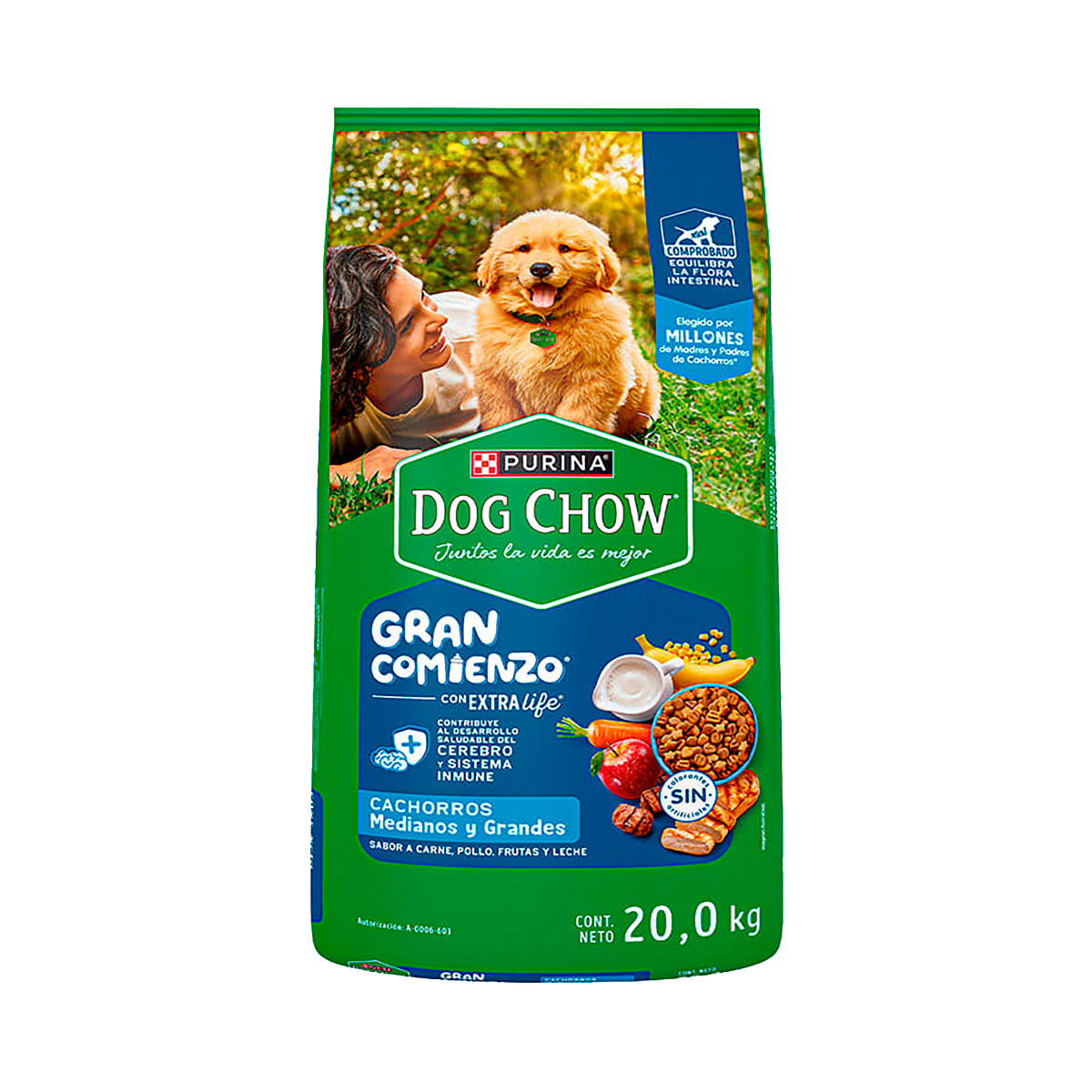ALIMENTO DOG CHOW CACHORRO MED/GDE SECO 20 KG