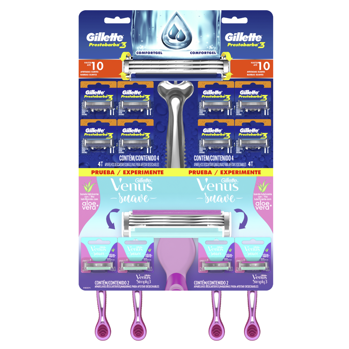RASTRILLOS PRESTOBARBA 3 C/4 + VENUS SIMPLY 3 C/2